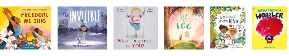 Six cover shots of the shortlisted titles for the UKLA 3-6+ category