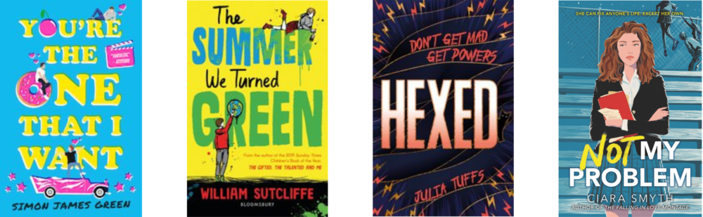 Cover images of the four shortlisted teen titles