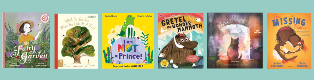 Cover shots of the six illustrated books shortlisted for the Waterstone's Children's Book Prize 2023