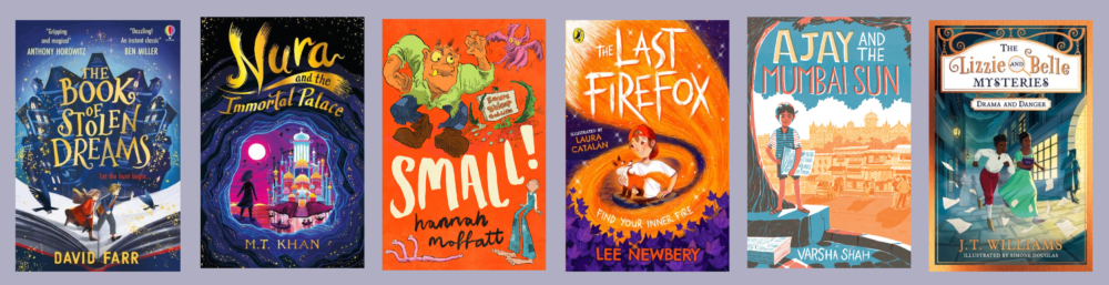 Cover shots of the six Younger Readers titles shortlisted for the Waterstone's Children's Book Prize 2023