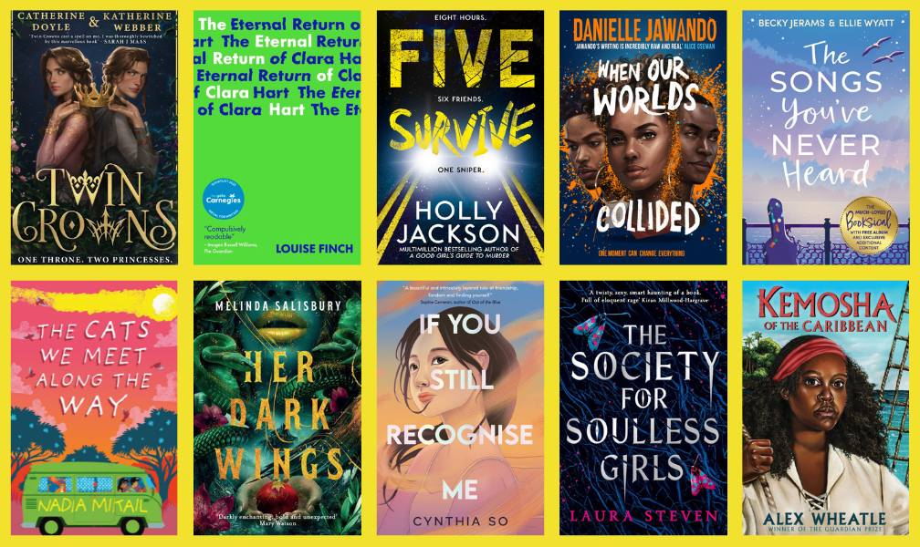 Cover shots of the 10 titles shortlisted for the 2023 YA Book Prize