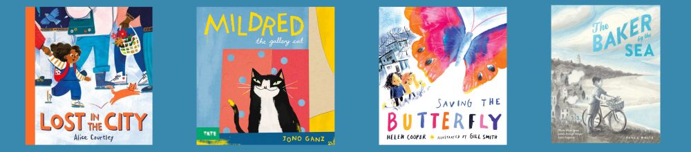 Cover images of the four other titles shortlisted for the Klaus Flugge Prize 2023