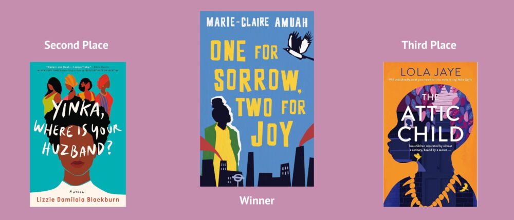 Cover images of the winner and runners up for the Adult Fiction category of the Diverse Book Awards 2023