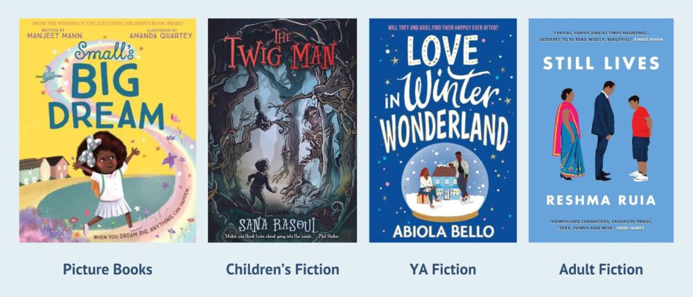 Cover images of the winners of the Readers' Choice Awards for the Diverse Book Awards 2023