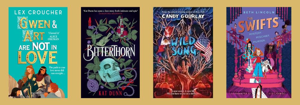 Cover images of the four titles shortlisted for the Nero Children's Book Award 2023