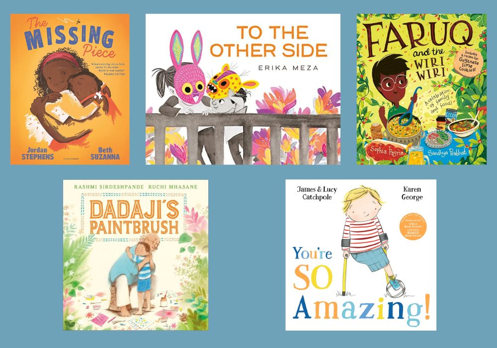 Cover images for the five titles shortlisted for the Inclusive Books for Children Awards 2024 - Picture Book category, helping to promote inclusive library collections in schools and homes