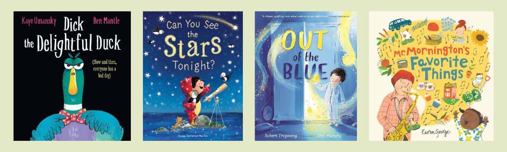 Cover images of the four shortlisted titles for the Spark! School Book Awards 23-24 - Early Readers category, a children's book award voted for by pupils across the country.
