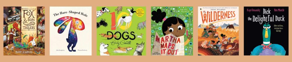 Cover shots of the six titles shortlisted for the 3-6+ category of the UKLA Book Awards 2024