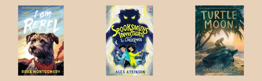 Cover images of the three titles shortlisted for the FCBG Children's Book Awards 2025 in the Books for Younger Readers category.