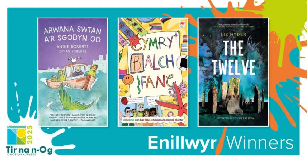 Cover shots of the three winning titles for the Tir Na n-Og Awards 2025