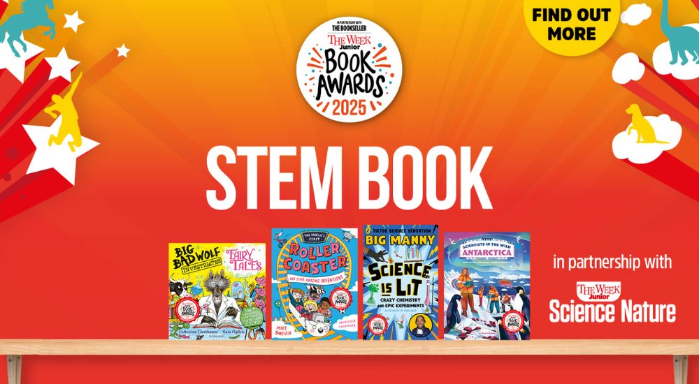 Cover shots of the 4 titles shortlisted for The Week Junior Book Awards - STEM category