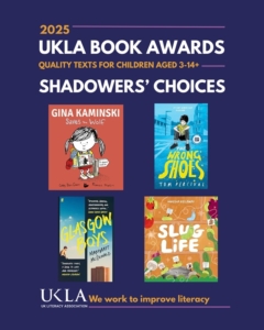 Cover shots of the four winning titles for the UKLA Shadowers' Choice Awards 2025